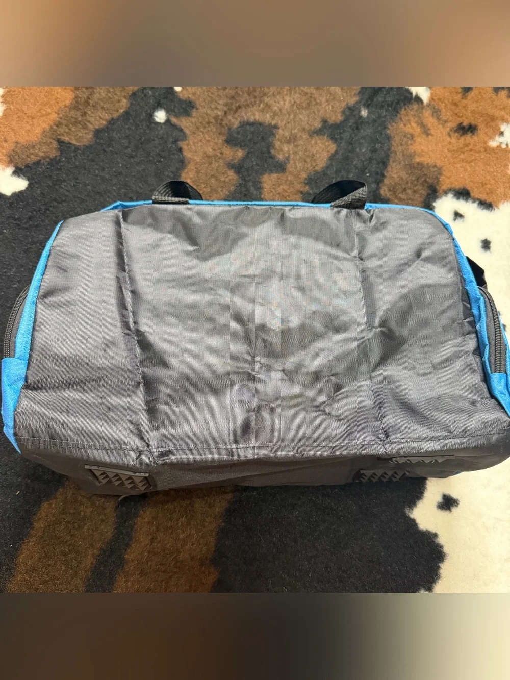 Kids Blue Black Dance Duffel Bag Ballet Gymnastics Cheer Travel